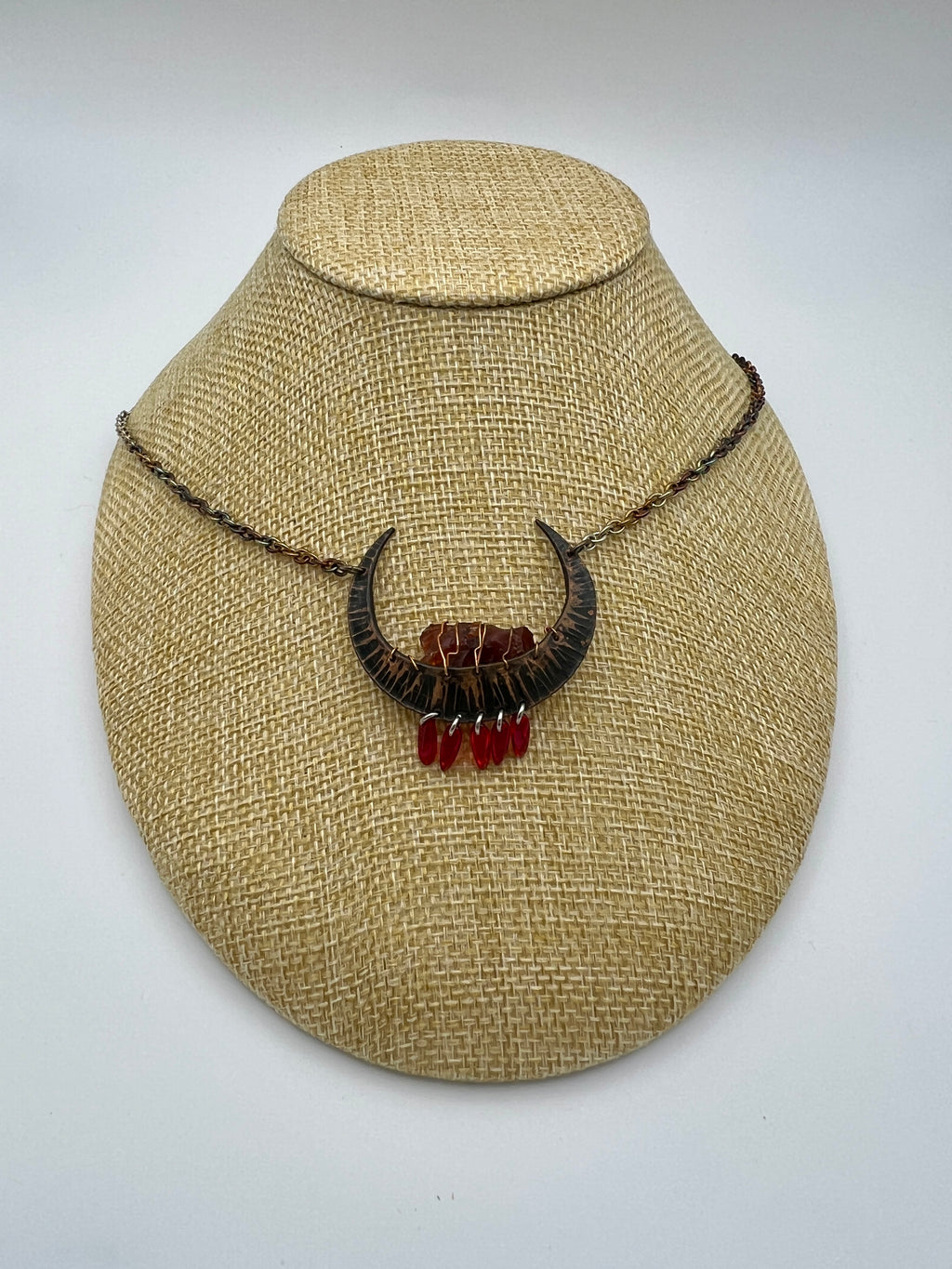 Copper Moon Carnelian Pendant