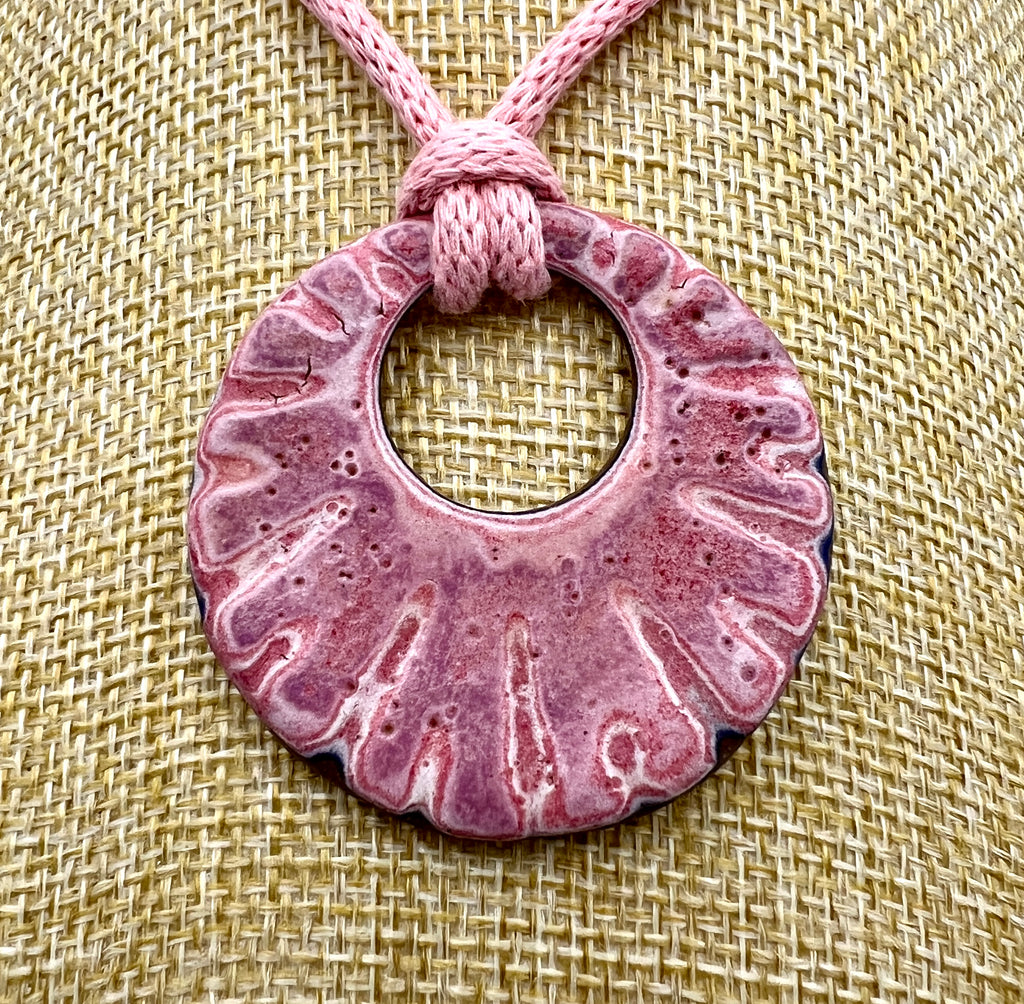 Rose Petal Ceramic Pendant