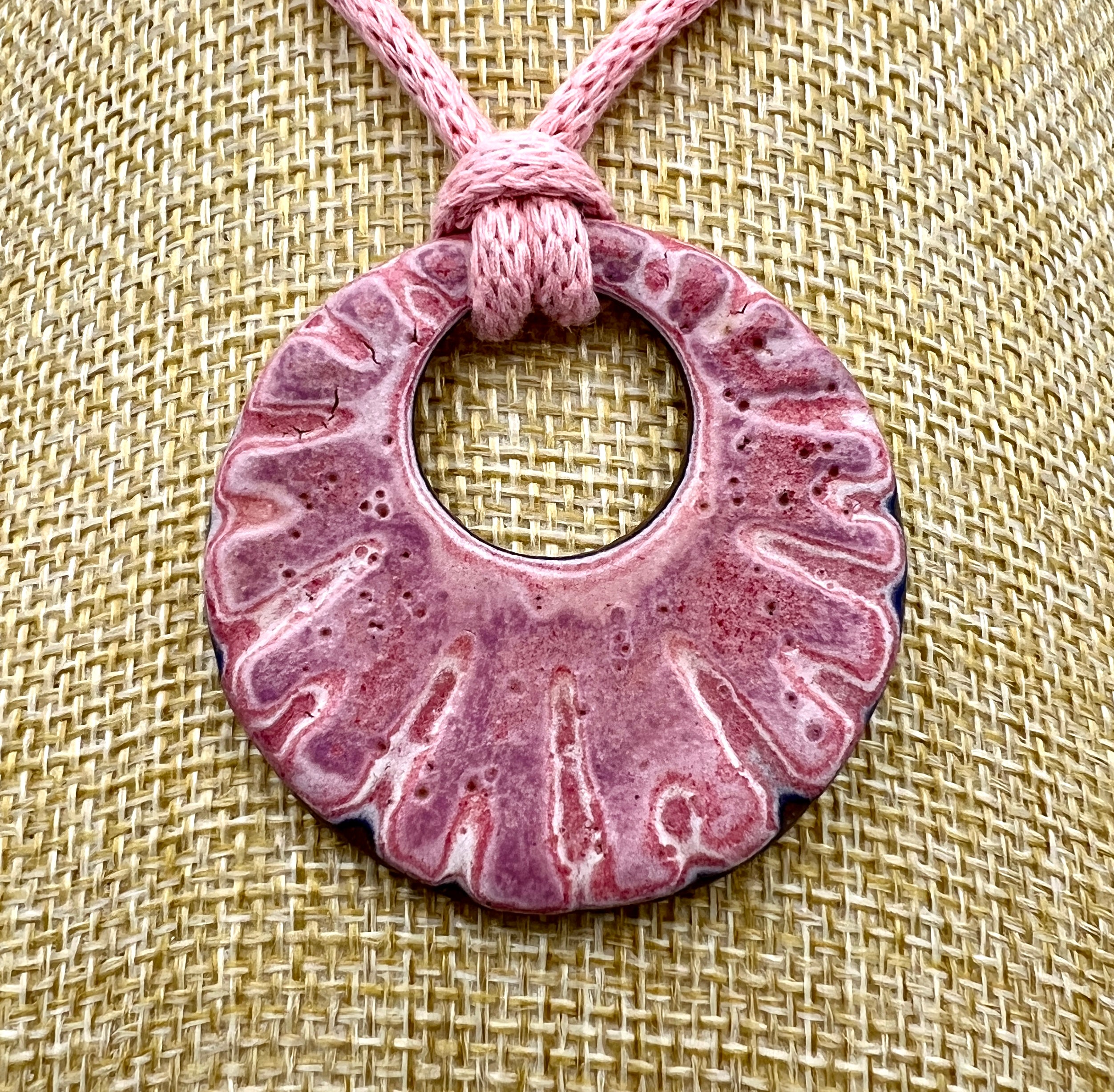 Rose Petal Ceramic Pendant