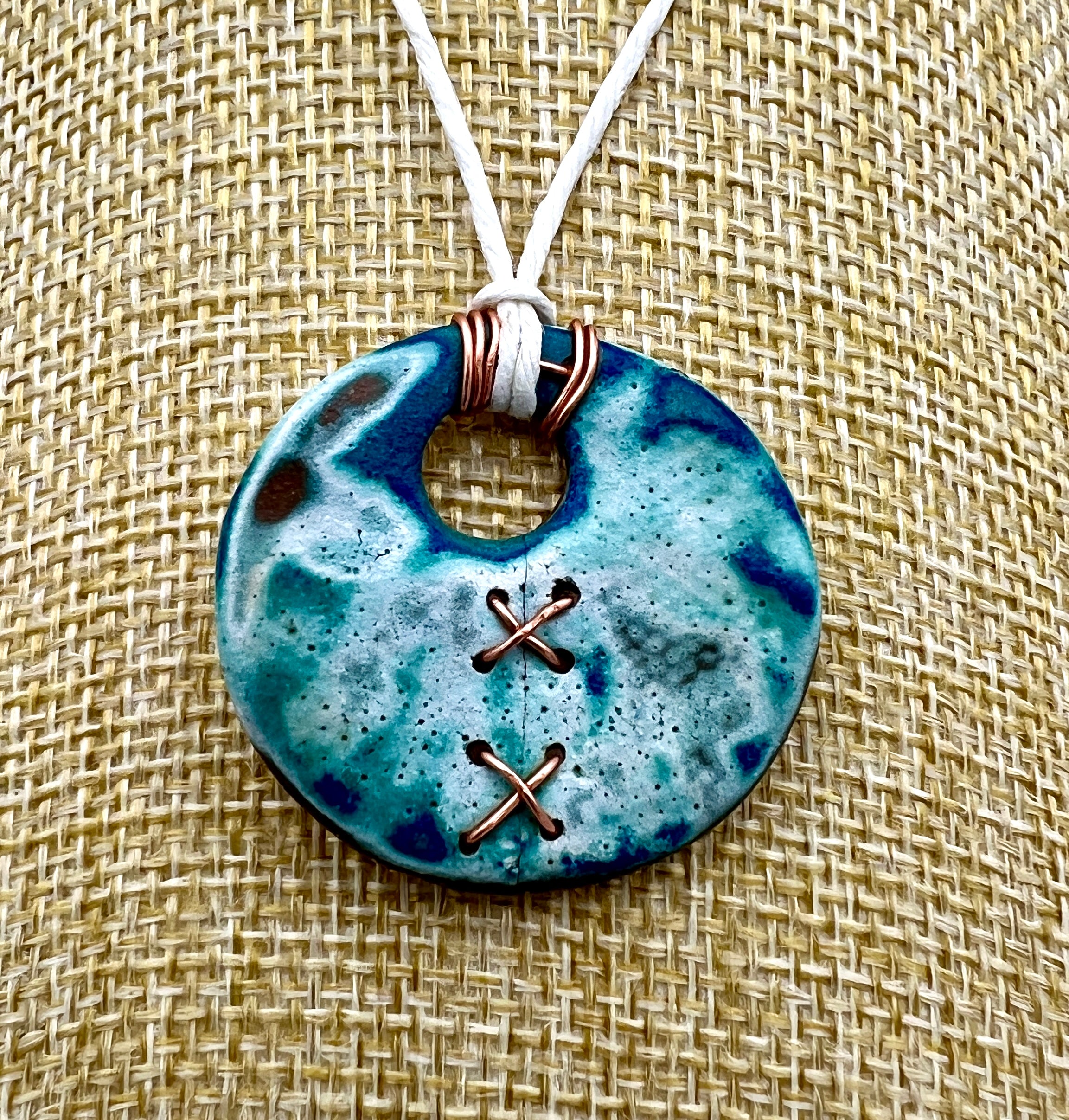 Sea Foam Ceramic Pendant