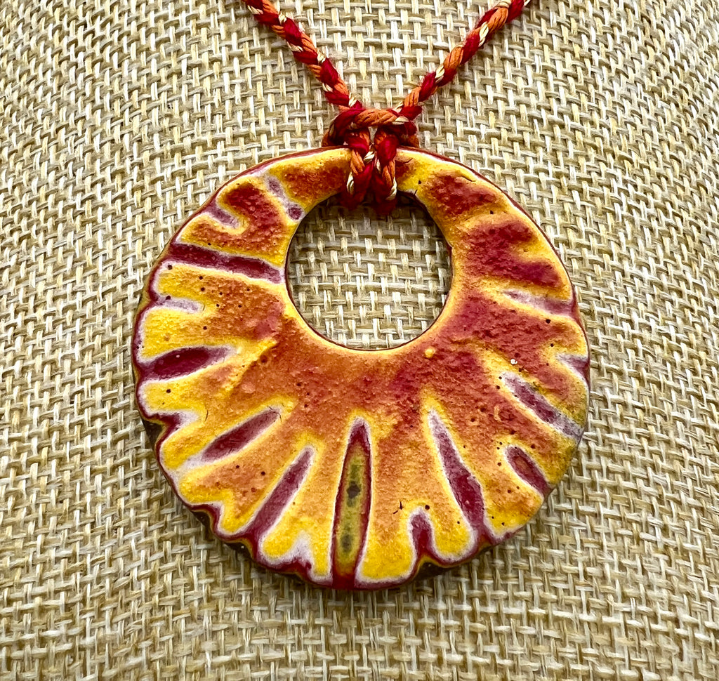 Sunburst Ceramic Pendant