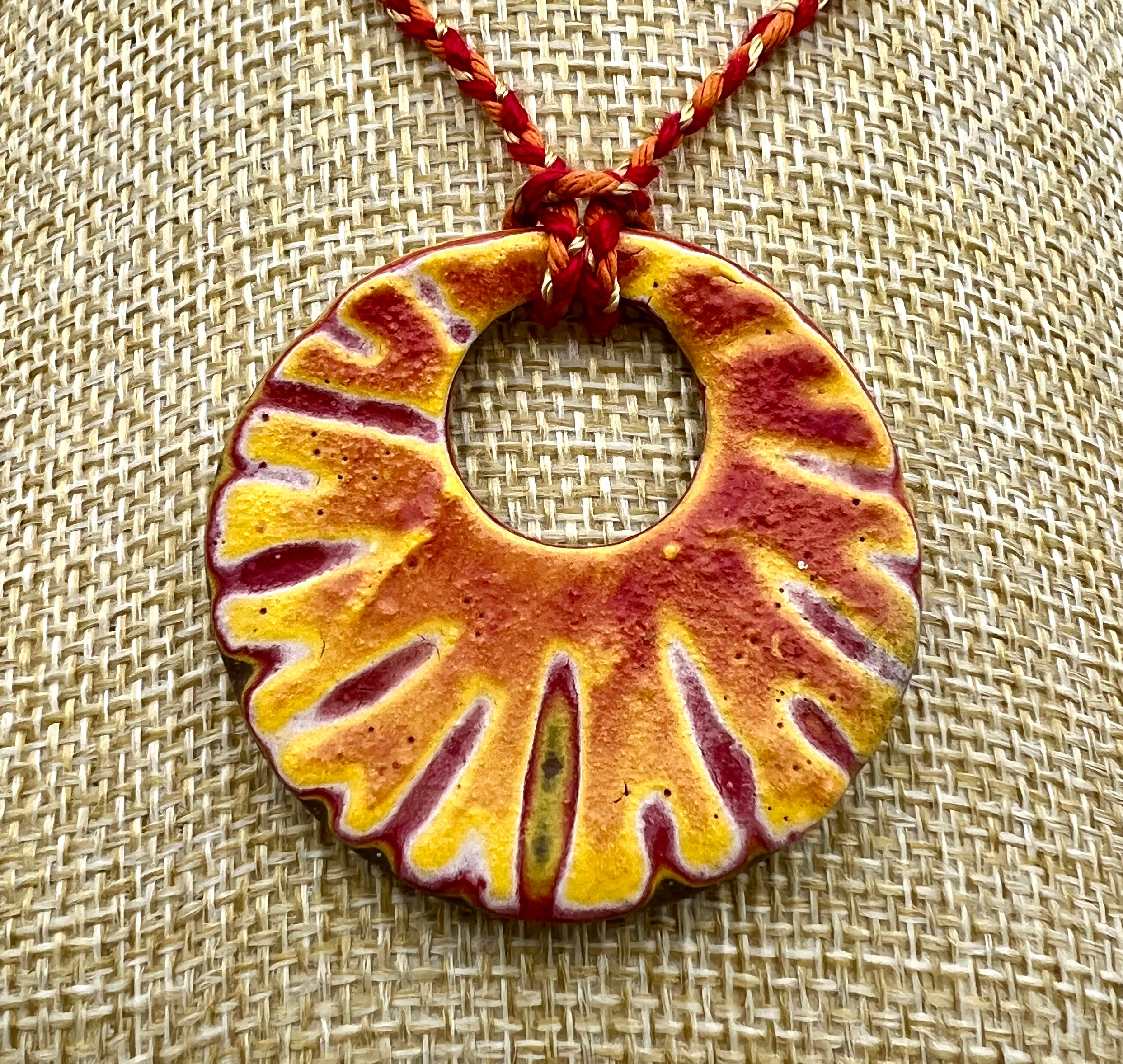Sunburst Ceramic Pendant