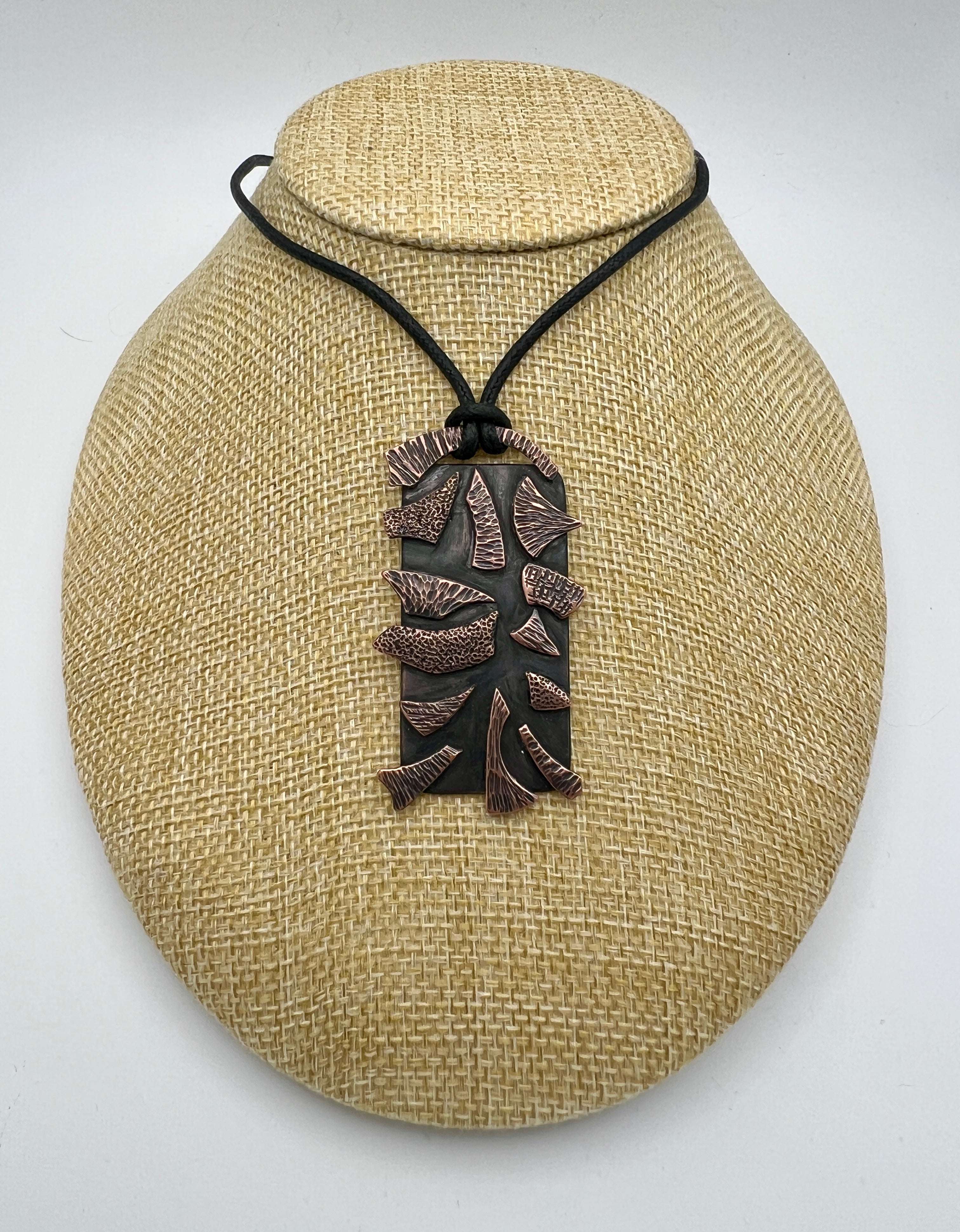 Copper Composition Statement Necklace