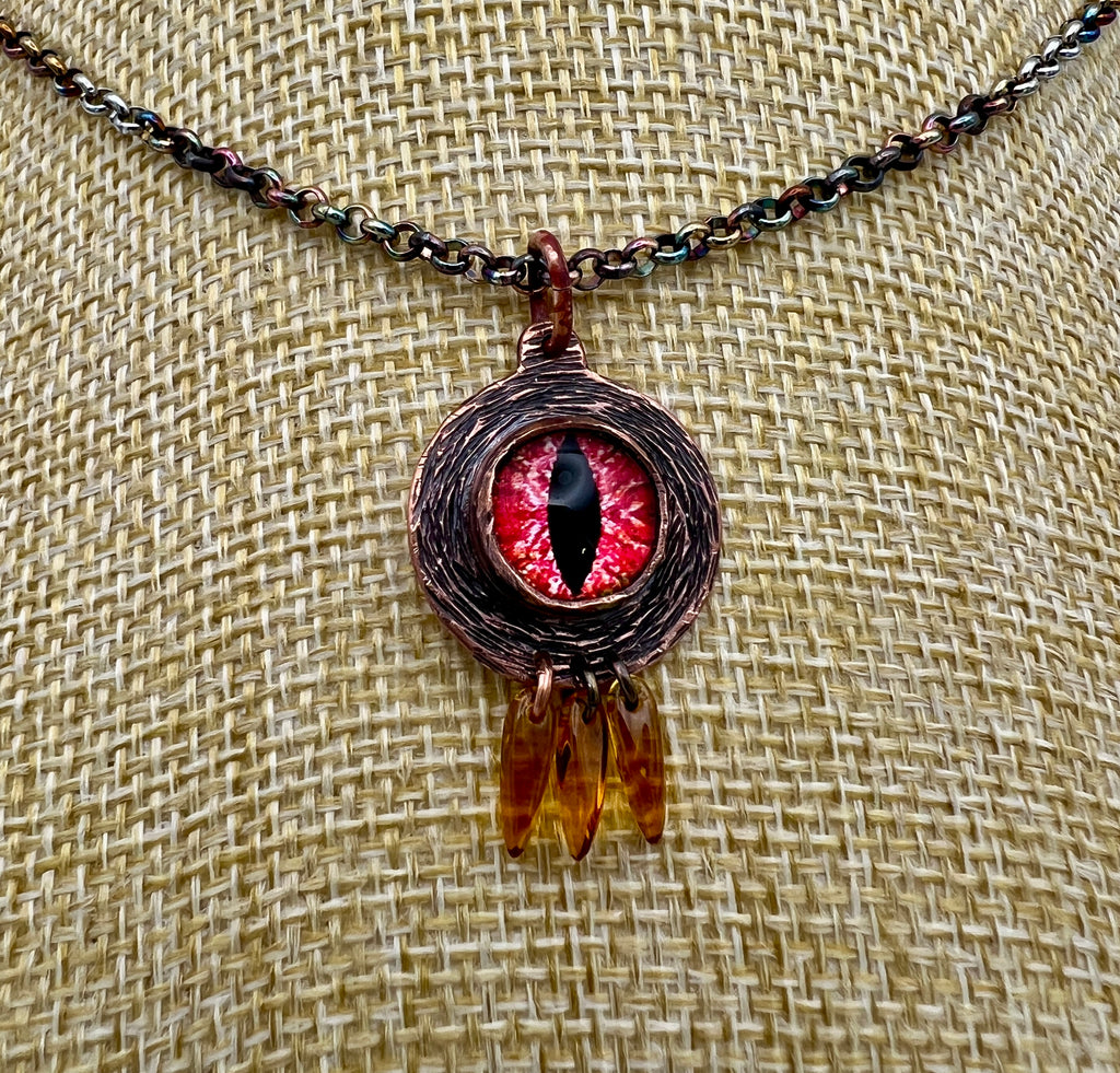 Red Dragons Eye Pendant