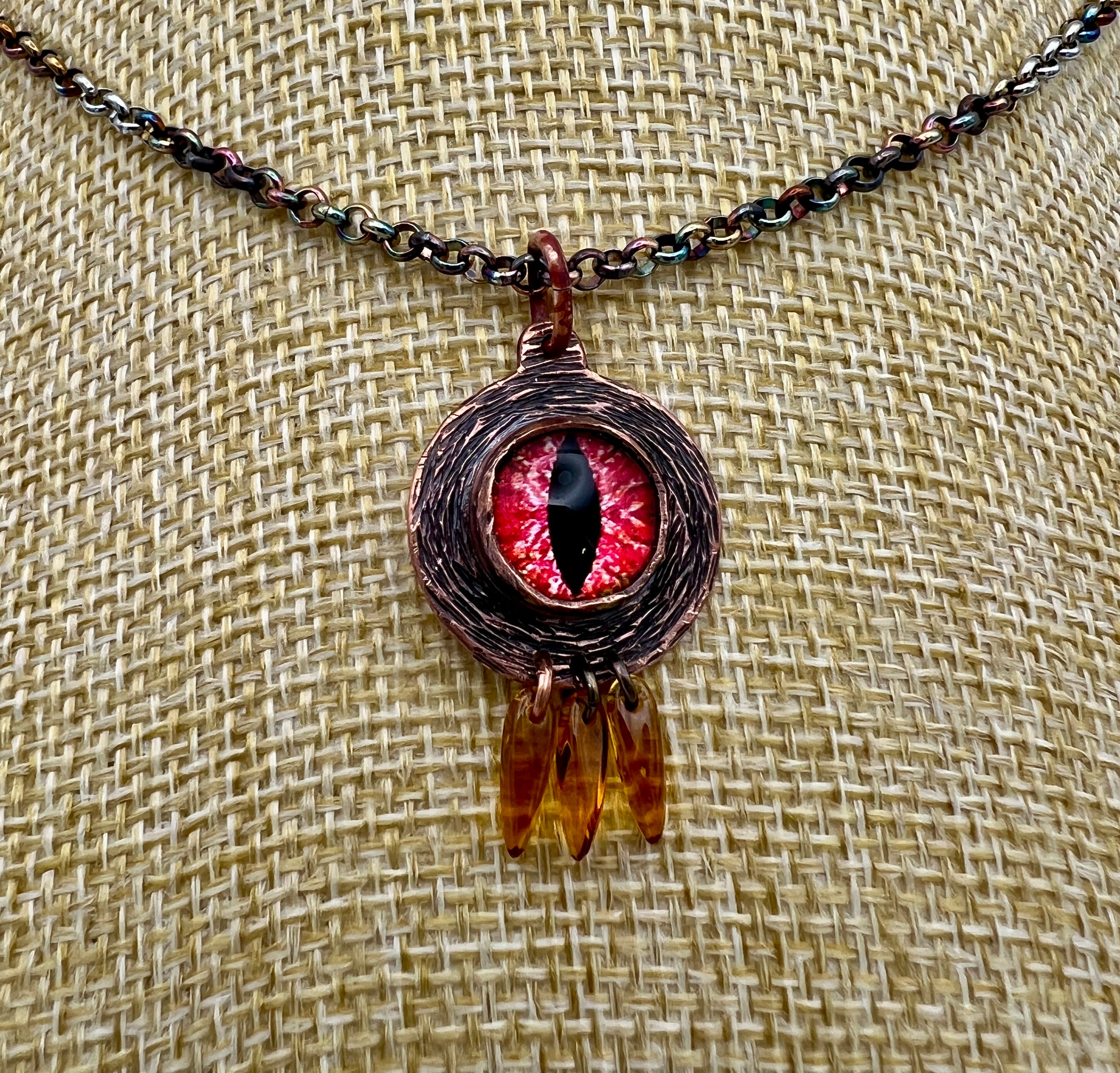 Red Dragons Eye Pendant