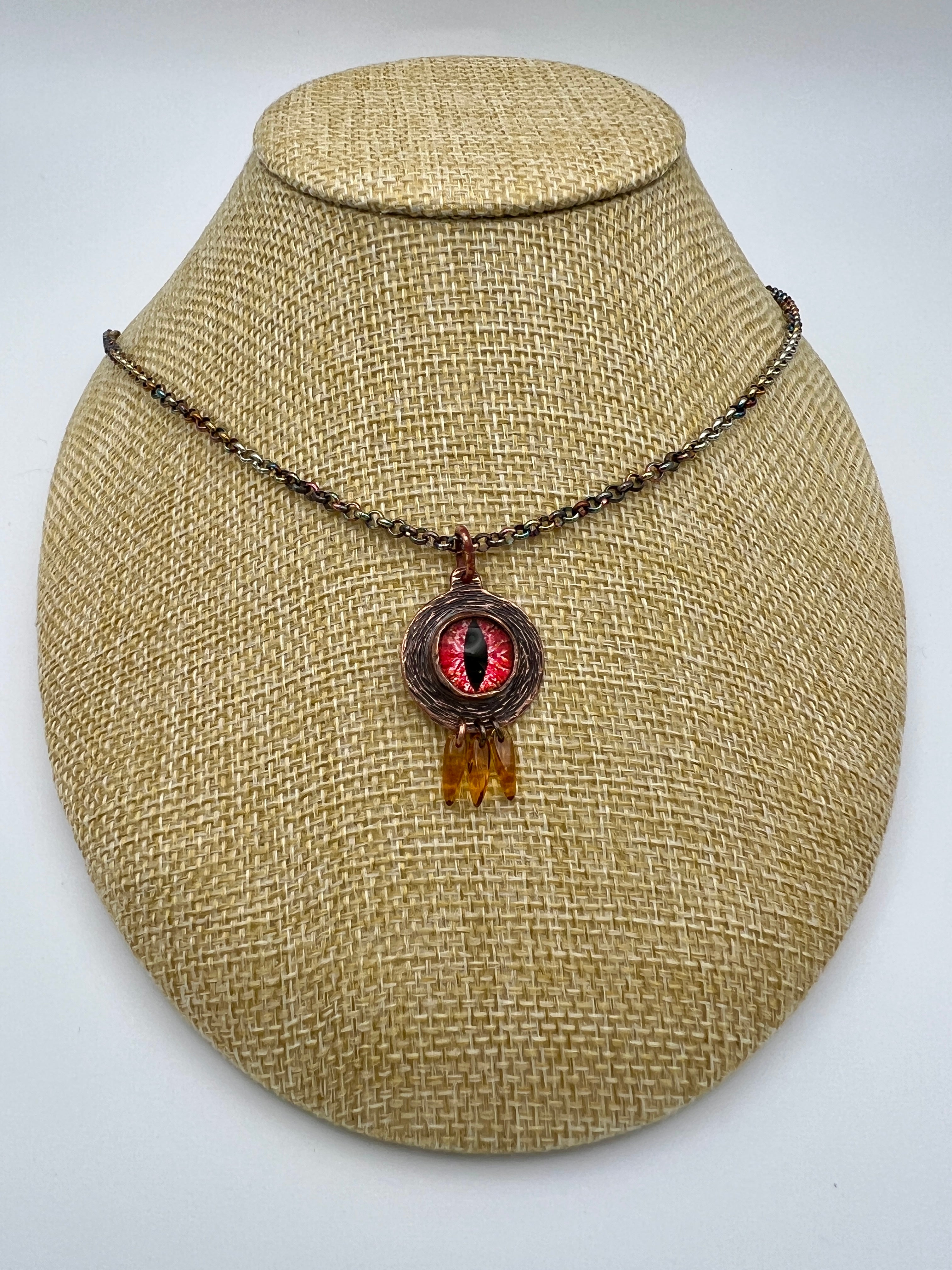 Red Dragons Eye Pendant